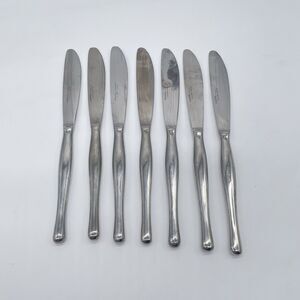 Hampton Silversmiths HSV84 Dinner Knives Set of 7 Stainless Flatware 9 1/8”